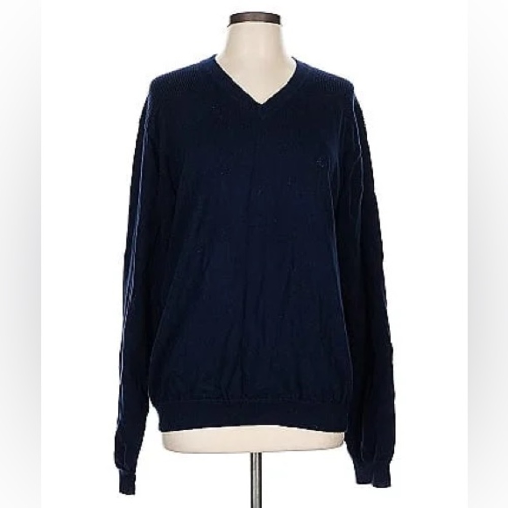 Cutter and buck v-neck pullover sweater teal